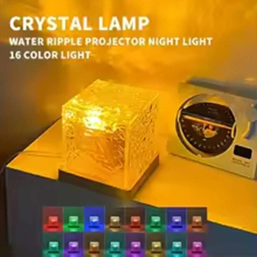 HOMEFISH RGB Ocean Wave Projector - 16 Color Night Light